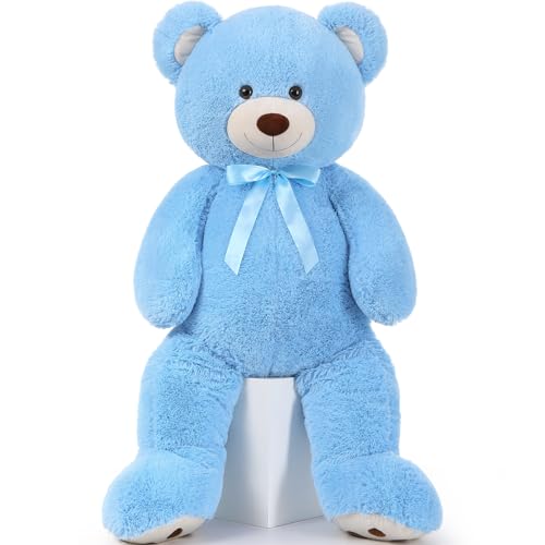 MorisMos Riesiger Teddybär, Plüschtier, 120 cm, großer Teddybär, Plüsch für Babyparty, lebensgroßer Stoffbär, Geschenke für Kinder, Mädchen, Freundin, Frauen zum Valentinstag, Weihnachten, Geburtstag von MorisMos