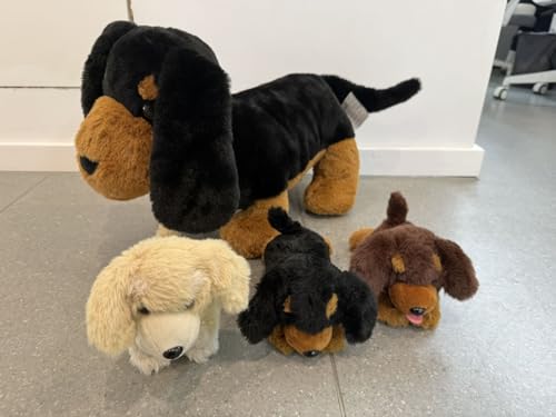 MorisMos Wursthund Dackel Hund Kuscheltier XXL mit 3 Baby im Bauch, Schwarz plüschhund weich plüschtier stofftier Geburtstag Weihnachten Geschenk Kinder MorisMos Wursthund Dackel Hund Kuscheltier XXL mit 3 Baby im Bauch, Schwarz plüschhund weich plüschtier stofftier Geburtstag Weihnachten Geschenk Kinder von MorisMos