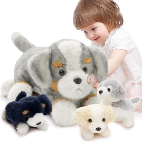 MorisMos riesen Hund Schäferhund Kuscheltier mit Baby im Bauch, Plüsch Hund Stofftier Weich Spielzeug, Geburtstag Geschenk für Kinder MorisMos riesen Hund Schäferhund Kuscheltier mit Baby im Bauch, Plüsch Hund Stofftier Weich Spielzeug, Geburtstag Geschenk für Kinder von MorisMos