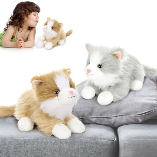 MorisMos süß 2 stücke Katze Kuscheltier Set, weich Kawaii 45cm Plüschkatze,deko Puppe Katze stofftier plüschtier, Catteddy Geschenk Kinder Baby-A MorisMos süß 2 stücke Katze Kuscheltier Set, weich Kawaii 45cm Plüschkatze,deko Puppe Katze stofftier plüschtier, Catteddy Geschenk Kinder Baby-A von MorisMos