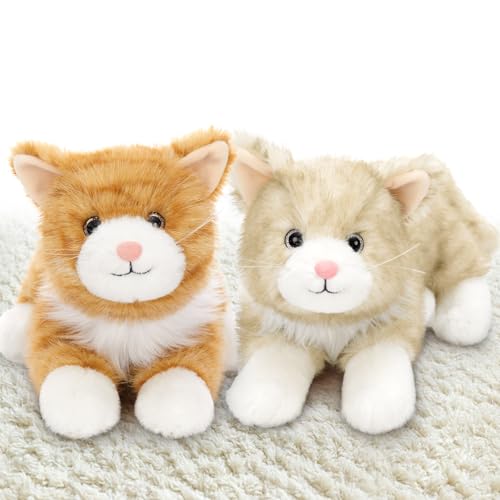 MorisMos süß 2 stücke Katze Kuscheltier Set, weich Kawaii 45cm Plüschkatze,deko Puppe Katze stofftier plüschtier, Catteddy Geschenk Kinder Baby-C MorisMos süß 2 stücke Katze Kuscheltier Set, weich Kawaii 45cm Plüschkatze,deko Puppe Katze stofftier plüschtier, Catteddy Geschenk Kinder Baby-C von MorisMos