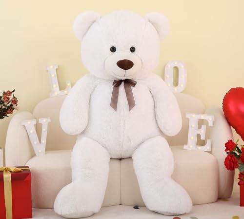 MorisMos weich riesen Teddy teddys XXL Kuscheltier, 130cm bär weiß groß teddybär XXL, großer teddybären Geburtstag Kinder mädchen Freundin MorisMos weich riesen Teddy teddys XXL Kuscheltier, 130cm bär weiß groß teddybär XXL, großer teddybären Geburtstag Kinder mädchen Freundin von MorisMos
