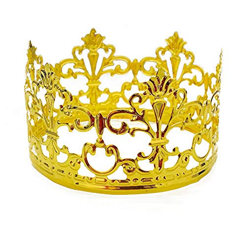 Morofme Goldene Krone Kuchen Topper Vintage Tiara Kuchen Ornamente Krone Kuchen Dekorationen für Hochzeit Geburtstag Baby Shower Queen Prinzessin Kuchen Foto Party von Morofme