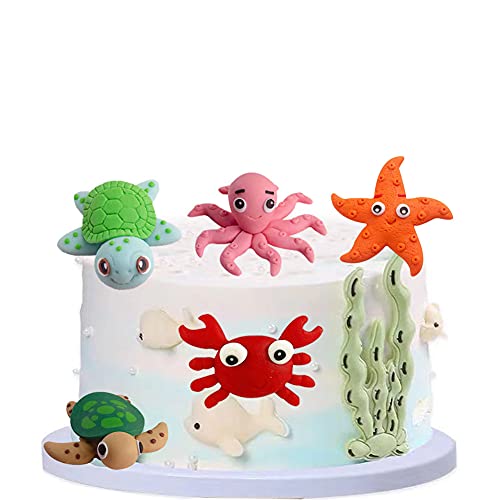 Morofme Meeres-Kuchenaufsätze, 5 Stück Meeres-Geburtstagstorten-Cupcake-Aufsätze, Meerestiere, Meereskuchen-Dekoration für Kinder unter dem Meer Meereswelt Thema Geburtstag Babyparty Partyzubehör Morofme Meeres-Kuchenaufsätze, 5 Stück Meeres-Geburtstagstorten-Cupcake-Aufsätze, Meerestiere, Meereskuchen-Dekoration für Kinder unter dem Meer Meereswelt Thema Geburtstag Babyparty Partyzubehör von Morofme