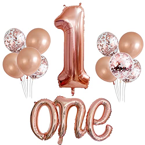 Morofme Roségold One Ballon Set für den ersten Geburtstag, 40 Zoll große Nummer 1 Ballon, Buchstabe Eins Ballon 20 Zoll, 1. Geburtstagsballons für Mädchen Frauen Rose Gold First Birthday Dekorationen Morofme Roségold One Ballon Set für den ersten Geburtstag, 40 Zoll große Nummer 1 Ballon, Buchstabe Eins Ballon 20 Zoll, 1. Geburtstagsballons für Mädchen Frauen Rose Gold First Birthday Dekorationen von Morofme