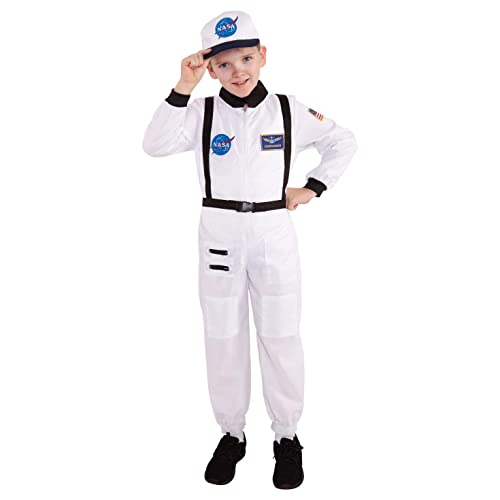 Astronauten-Kostüm für Kinder, Raumfahrer-Uniform, Weltraum-Kleid, Größe M (Alter 7-9) von Morph