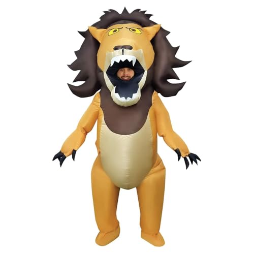 Morph Aufblasbares Löwenkostüm für Erwachsene, Ganzkörperkostüm, Perfekt für Halloween und Karneval, Einheitsgröße von Morph