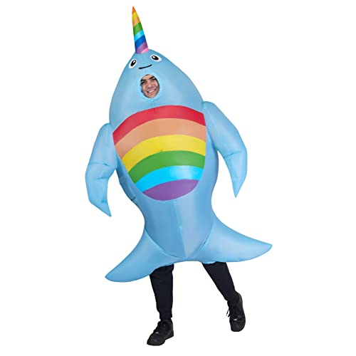 Morph Narwal Aufblasbares Kostüm Erwachsene, Narwal Aufblasbare Kostüme, Wal Kostüm Erwachsene, Halloween Aufblasbar Kostüm Wal, Hai Kostüm Aufblasbar, Aufblasbares Kostüm Hai von Morph