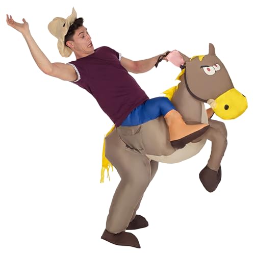 Morph Aufblasbares Pferde Kostüm für Erwachsene, Tierkostüm Herren Damen, Karneval Halloween von Morphsuits