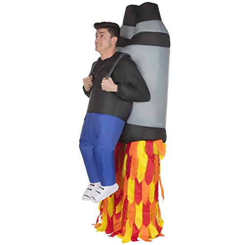 Morph Aufblasbares Raketen Kostüm für Erwachsene, Jetpack Verkleidung, lustiges Faschingskostüm Damen Herren - Einheitsgröße von Morph
