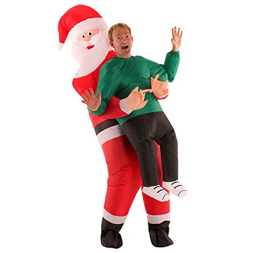 Morph Aufblasbares Weihnachtsmann Kostüm für Erwachsene, lustiges Weihnachtskostüm für Damen und Herren - Einheitsgröße, MCPISA von Morphsuits