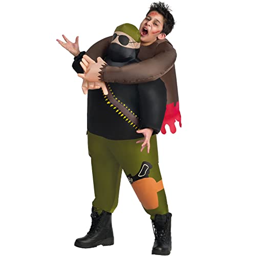 Morph Kinder Zombie Kostüm, Kostüm Zombie Jungen, Jäger Kostüm Kinder, Aufblasbares Kostüm Kinder, Kostüm Halloween Junge, Halloween Kostüm Kinder Aufblasbar von Morph