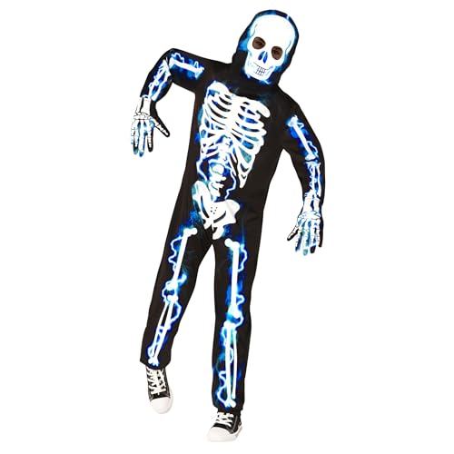 Morph Blaues Halloween Kostüm Kinder, Skelett Mädchen, Halloween Kostüm Kinder Skelett Junge, Halloween Kostüm Kinder Skelett, Junge Skelett Anzug Kinder, Overall Skelett Kinder - S Morph Blaues Halloween Kostüm Kinder, Skelett Mädchen, Halloween Kostüm Kinder Skelett Junge, Halloween Kostüm Kinder Skelett, Junge Skelett Anzug Kinder, Overall Skelett Kinder - S von Morph