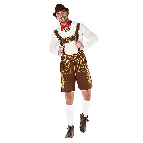 Morph Bayerische Lederhosen Herren, Oktoberfest Kostüm, Traditionelle Tracht für Feste, XXL Morph Bayerische Lederhosen Herren, Oktoberfest Kostüm, Traditionelle Tracht für Feste, XXL von Morph