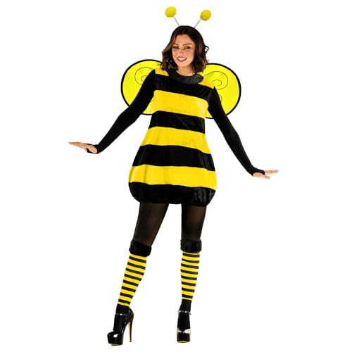 Morph Biene Maja Kostüm Damen, Bienenkostüm Erwachsene, Kostüm Erwachsene Biene, Bienen Kostüm, Biene Maja Kostüm Erwachsene Größe XL von Morph