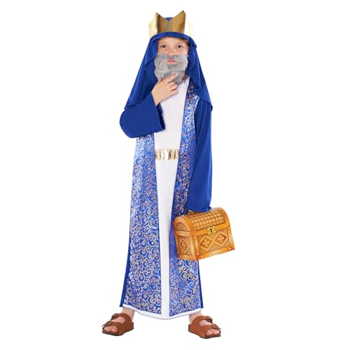 Morph Kostüm Heilige Drei Könige für Kinder, Sternsinger Krippenspiel, Perfekt für Weihnachten und Karneval, 4-6 Jahre Morph Kostüm Heilige Drei Könige für Kinder, Sternsinger Krippenspiel, Perfekt für Weihnachten und Karneval, 4-6 Jahre von Morph