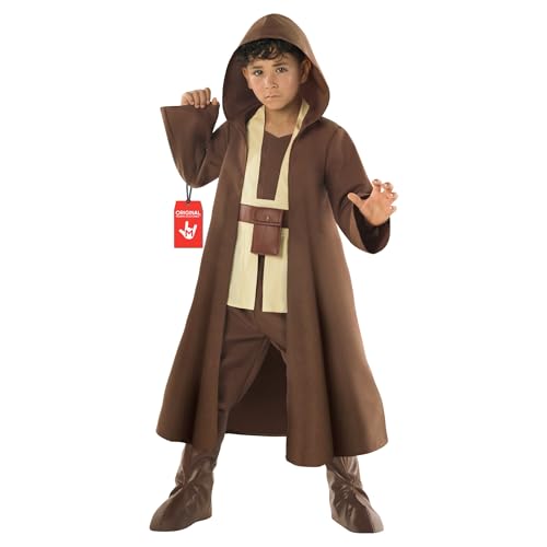 Morph Braun Umhang Kinder, Umhang Braun, Fantasie Kostüm Kinder, Brauner Umhang Fantasie Kostüm, Umhang mit Kapuze Kinder - L von Morph