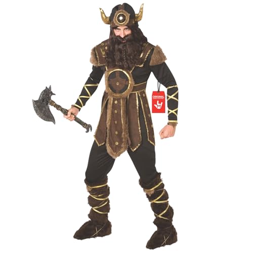 Morph Kostüme Wikinger-Kostüm, Wikinger-Kostüm Herren, Wikinger-Kleidung, Wikinger-Kleidung, Wikinger-Kostüm, Halloween-Kostüm, Herren, Karneval, Größe L von Morph