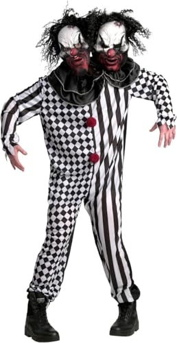 Morph Clown Kostüme Erwachsene, Clownkostüm, Clown-kostüm, Karneval Kostüm Herren Clown, Kostüm Clown Herren, Killer Clown Kostüm Horror, Clown Kostüm Damen, Zirkus Kostüm Damen XL von Morph