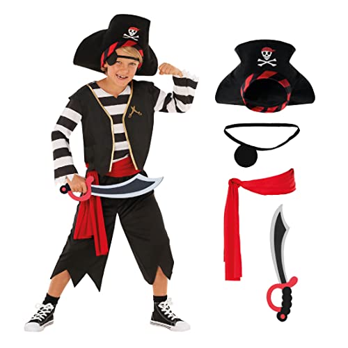 Morph Costume Piratenkostüm für Kinder, Mädchen und Jungen, Perfekt für Fasching und Karneval, 10-12 Jahre von Morph