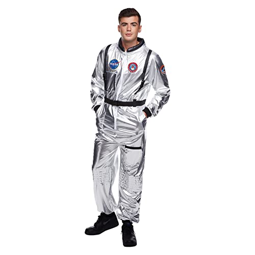Morph Astronaut Kostüm Silber, Astronauten Kostüm Silber, Raumfahrer Kostüm Herren, Astronaut Kostüm Herren, Kostüm Astronaut Herren, Spaceman Kostüm Herren, Karneval Kostüm Herren Astronaut M von Morph
