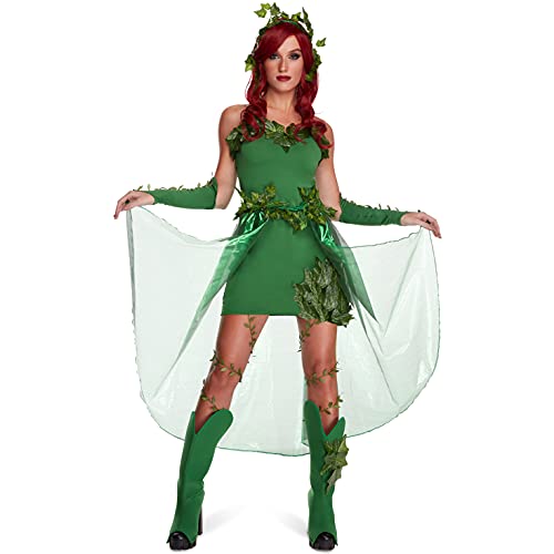 Morph Ivy Kostüm, Kostüm Blumenfee Damen, Waldelfen Kostüm Grün, Waldelfe Kostüm Damen, Efeu Kostüm Damen, Nymphe Kostüm Damen, Märchenwald Kostüm Damen, Baum Kostüm Damen, Mutter Natur Kostüm S von Morph