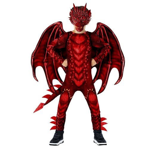 Morph Costumes Kinderkostüm Drache, Fasching und Halloween, Drachenverkleidung für Jungen und Mädchen, XL von Morph