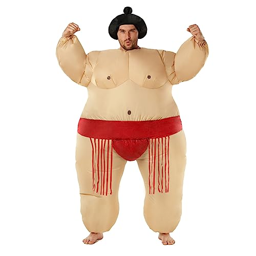Morph Costumes Sumo Ringer Kostüm Aufblasbar, aufblasbares Kostüm Sumo, Sumoringer Kostüm Aufblasbar für Erwachsene, Einheitsgröߟe von Morph