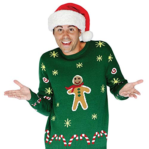 Morph DDCJGBX - Lebkuchen-Snack Weihnachten Sweater, XL, grün von Morphsuits