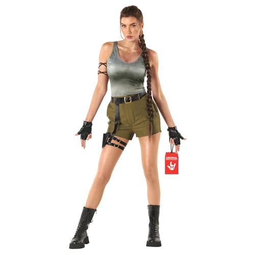 Morph Archäologin Kostüm für Damen, mit Oberschenkelholster und Zubehör, Perfekt für Halloween und Karneval, L Morph Archäologin Kostüm für Damen, mit Oberschenkelholster und Zubehör, Perfekt für Halloween und Karneval, L von Morph