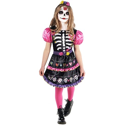 Morph Kostüm Dia de Los Muertos für Mädchen, Mexikaner Stil, Perfekt für Halloween und Karneval, 3-4 Jahre Morph Kostüm Dia de Los Muertos für Mädchen, Mexikaner Stil, Perfekt für Halloween und Karneval, 3-4 Jahre von Morph
