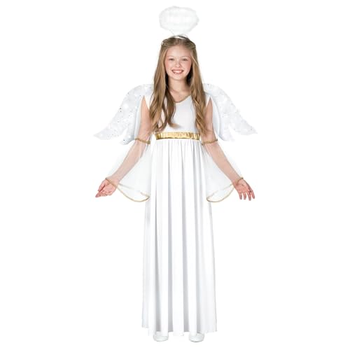 Morph Engel Kostüm für Kinder, Christkind und Mädchen, Perfekt für Weihnachten und Karneval, XL Morph Engel Kostüm für Kinder, Christkind und Mädchen, Perfekt für Weihnachten und Karneval, XL von Morph