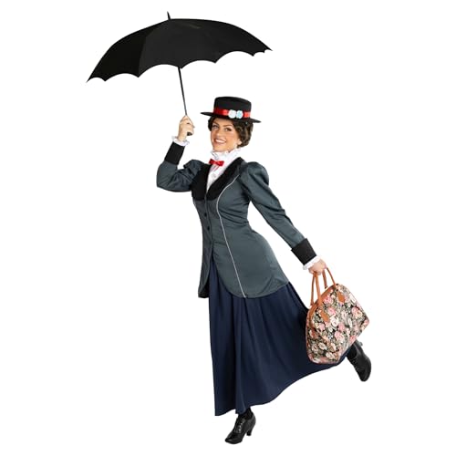 Morph Englisches Nanny Kostüm Damen, Kostüm Nanny, Film Charaktere Kostüm Damen, Karneval Kostüm Damen - M von Morph