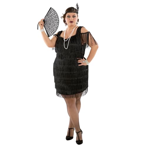 Morph 1920er Flapper Kostüm Kleid für Damen, Vintage Gatsby Stil, Perfekt für Fasching und Motto-Partys, XXL von Morph