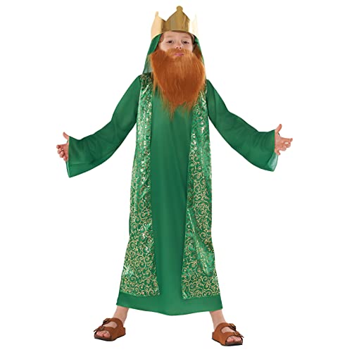 Morph Grün Kostüm Heilige Drei Könige für Kinder, Sternsinger, Perfekt für Krippenspiel und Weihnachten, 3-4 Jahre Morph Grün Kostüm Heilige Drei Könige für Kinder, Sternsinger, Perfekt für Krippenspiel und Weihnachten, 3-4 Jahre von Morph