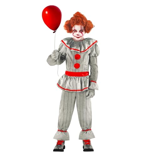 Morph Grusel Clown Kostüm, Killer Clown Kostüm, Kostüm Kinder Clown, Kostüm Kinder Jungen Clown, Böser Clown Kostüm, Clown Kostüm Halloween Kinder - XL von Morph