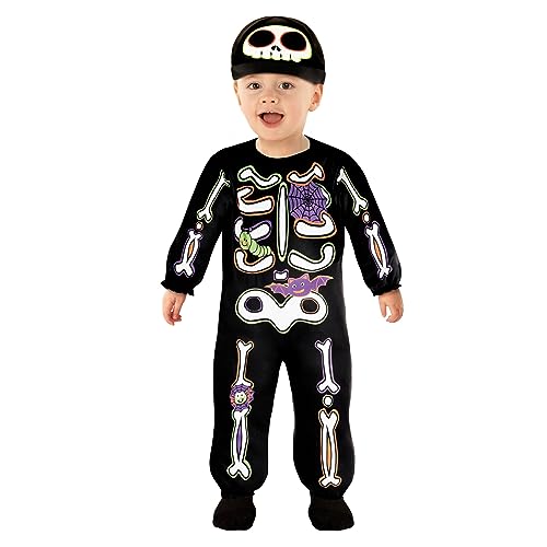 Morph Halloween Kostüm Kinder Jungen Skelett, Halloween Kinder Skelett, Halloween Skelett Kostüm Kinder, Halloween Kostüm Skelett Kinder - Größe S von Morph