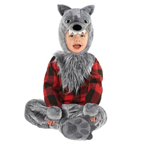 Morph Halloween Kostüm Werwolf, Wolfskostüm Kinder, Kinderkostüm Wolf, Werwolf Kostüm Kinder Jungen, Halloween Werwolf Kostüm - Größe 1-2 Jahre von Morph