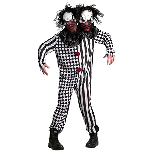 Morph Clown Kostüme Erwachsene, Clownkostüm, Clown-kostüm, Karneval Kostüm Herren Clown, Kostüm Clown Herren, Killer Clown Kostüm Horror, Clown Kostüm Damen, Zirkus Kostüm Damen L von Morph