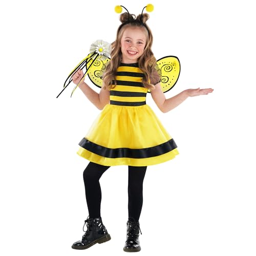 Morph Humblebee Kleid Kinder T2 Kostüm Biene Kleinkind, Bienenkostüm Kleinkind, Kleinkind Kostüm Biene, Kostüm Biene Größe 3-4 Jahre von Morph