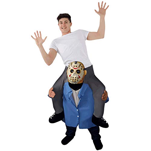 Morph Jason Serienmörder Huckepack Kostüm für Erwachsene, Halloween Karneval, Damen Herren von Morph