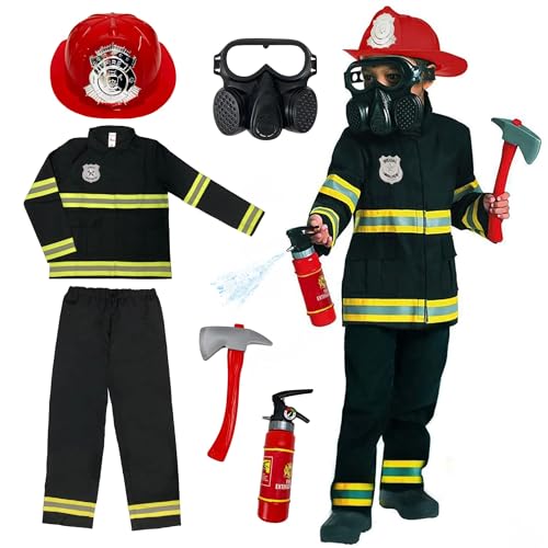 Morph Kinderkostüm Feuerwehrmann für Jungen, Feuerwehranzug, Perfekt für Karneval und Halloween, S Morph Kinderkostüm Feuerwehrmann für Jungen, Feuerwehranzug, Perfekt für Karneval und Halloween, S von Morph