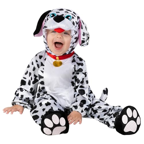 Morph Kostüm Dalmatiner für Kinder, Hundekostüm Baby, Perfekt für Fasching und Karneval, 6-12 Monate von Morph