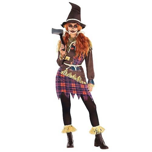 Morph Gruseliges Vogelscheuchenkostüm für Damen, Perfekt für Halloween-Partys und Events, XXL von Morph