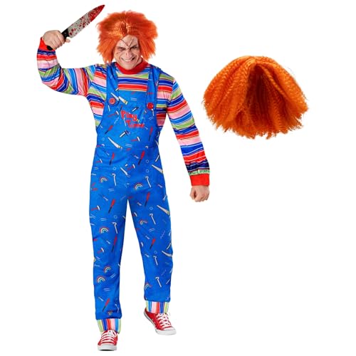 Morph Kostüm Herren, Killer Puppe, Mörder Puppe, Perfekt für Halloween und Karneval, XL Morph Kostüm Herren, Killer Puppe, Mörder Puppe, Perfekt für Halloween und Karneval, XL von Morph