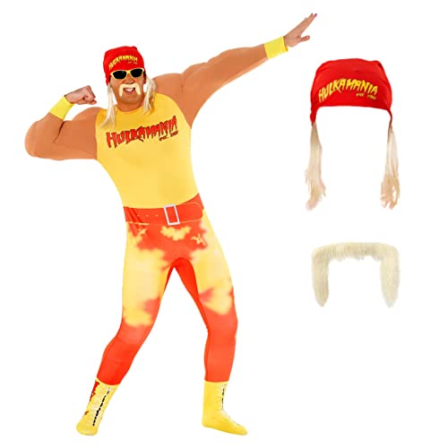 Morph Kostüm Hulk Hogan, Hulk Hogan Kostüm Herren, Hulk Kostüm Erwachsene, Hulk Kostüm Herren, Karnveal Kostüm Männer, Wwe Kostüm Herren, Ringer Kostüm, Kostüm Wrestler, Wrestler Kostüm Herren - L von Morph