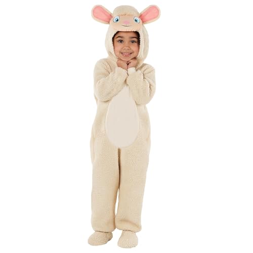 Morph Kostüm Schaf für Kinder, Lamm und Schäfchen Design, Perfekt für Karneval und Fasching, 5-6 Jahre von Morph