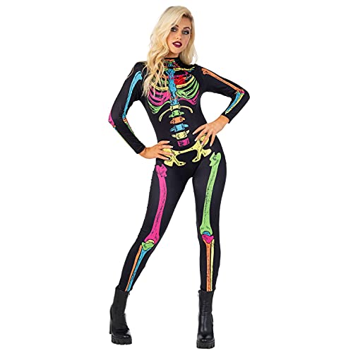 Halloween Kostüm Damen, Skelett Anzug Damen, Halloween Kostüm Skelett Damen, Skelett Kostüm Damen Leuchtend, Halloween Damen Skelett, Faschingskostüme Damen Skelett, Halloween Kostüm Damen Skelett XL von Morph