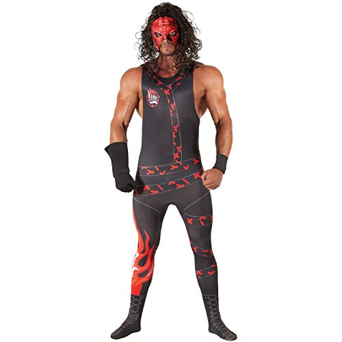 Morph Kane Kostüm Mit Kane Maske, Wwe Kostüm Herren Mit Wwe Mask, Wrestler Kostüm Herren XL von Morph