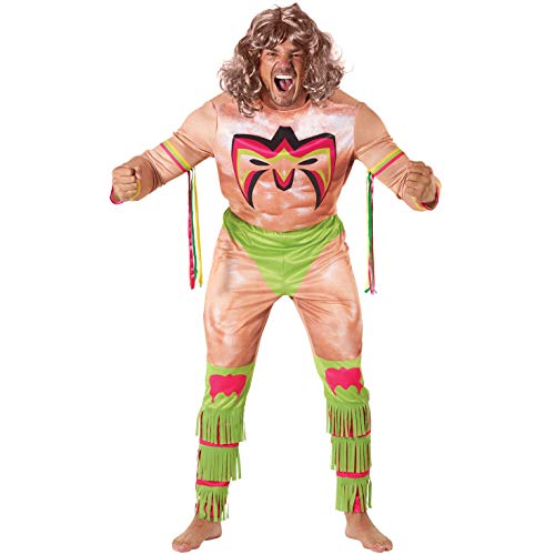 Morph Kostüm Ultimate Warrior für Herren, WWE Wrestler, Perfekt für Karneval und Halloween, L von Morph